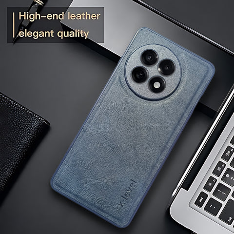 X-LEVEL Dark Blue Leather Case for Oneplus 13r
