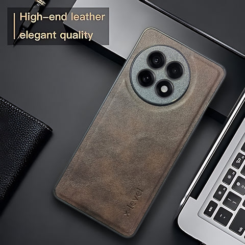 X-LEVEL Dark Brown Leather Case for Oneplus 13r