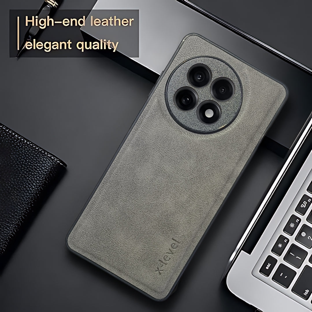 X-LEVEL Grey Leather Case for Oneplus 13r
