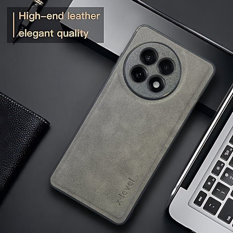 X-LEVEL Grey Leather Case for Oneplus 13r