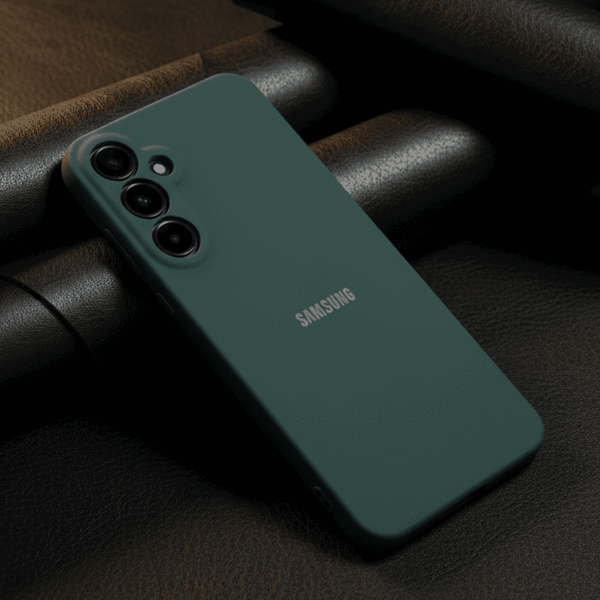 Dark Green Original Camera Safe Silicone case for Samsung A55