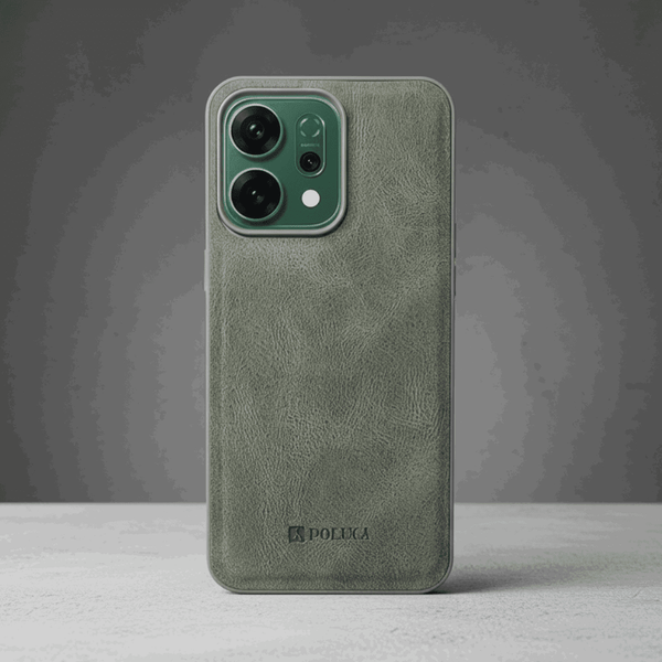 Grey Standard Leather Case for Oppo Reno 14