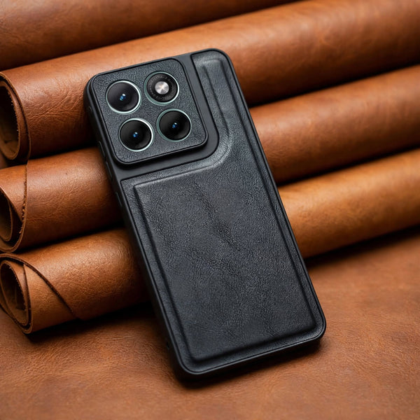 Velora Black Leather Case for Motorola Edge 70 Fusion