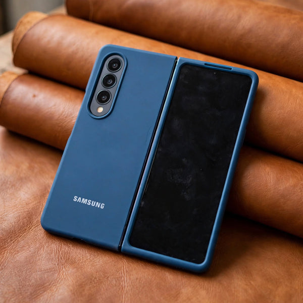 Blue Original Silicone case for Samsung Z Fold 4 5G