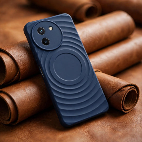 Blue Round Wave Silicone case for Vivo T3X