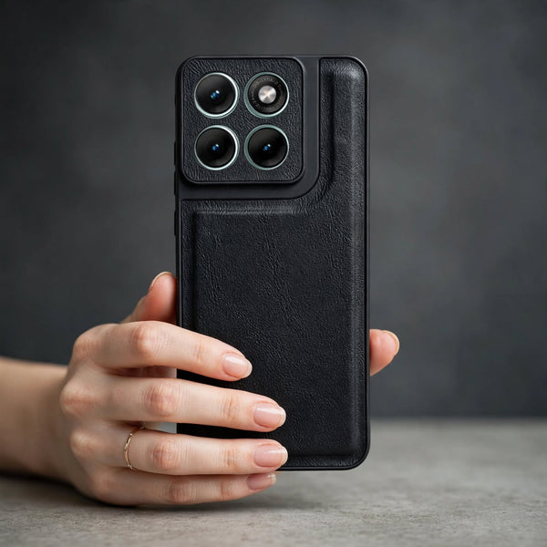 Velora Black Leather Case for Motorola Edge 70 Fusion