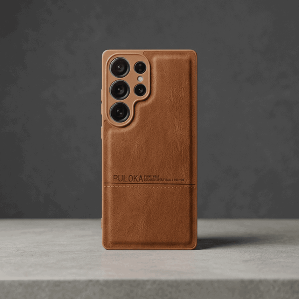 Brown Standard Leather Case for Samsung S25 Ultra