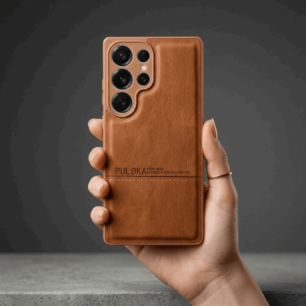Brown Standard Leather Case for Samsung S25 Ultra