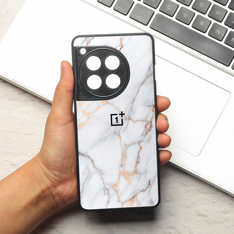 Copper Luxe Marble metal back case for Oneplus 12R