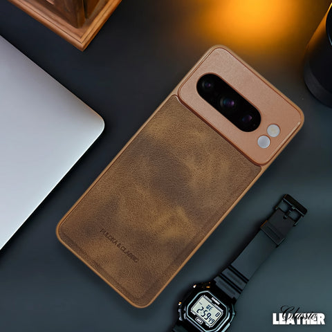 Brown Classic Leather Case for Google Pixel 8 Pro