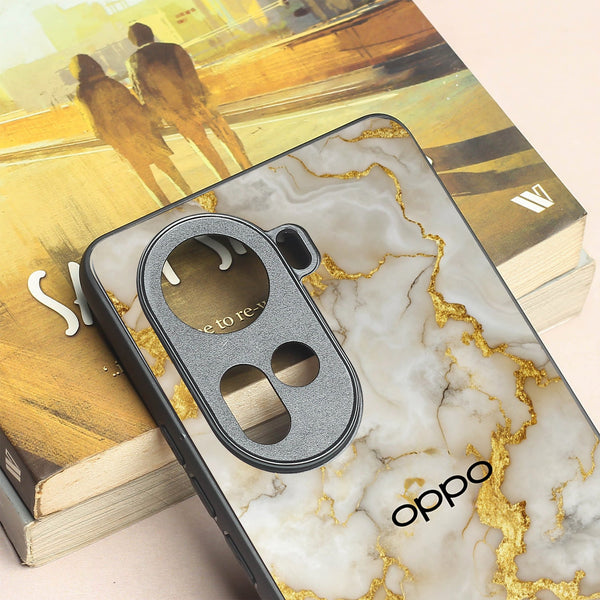 Gold Vein Glory metal back case for Oppo Reno 11