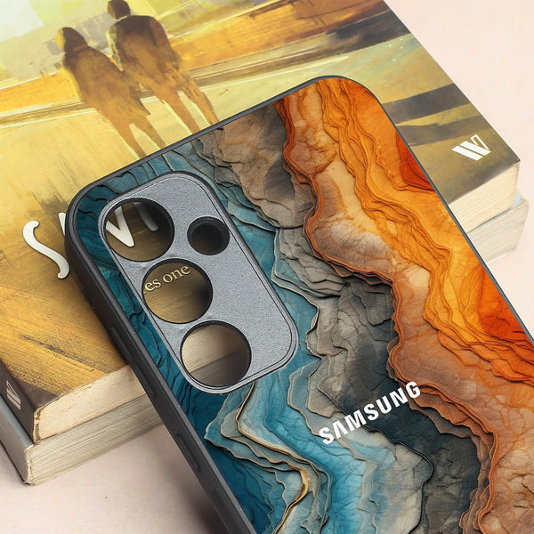 Layered Marble metal back case for Samsung A35