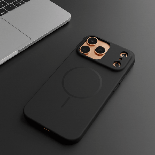 CAVEN Black Silicone case for Apple Iphone 17 Pro Max