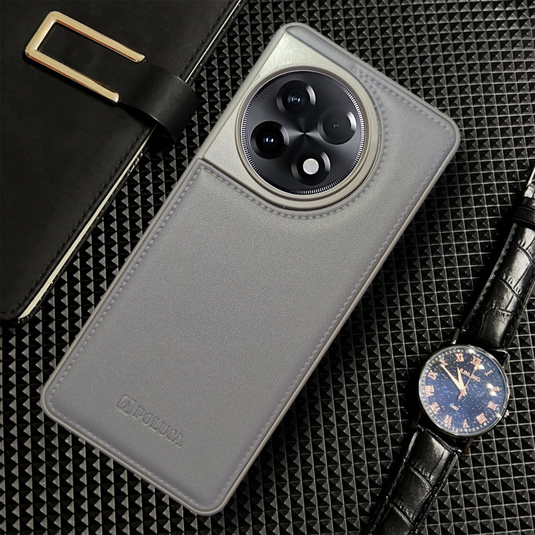 Prime Leather Grey Leather Case for Oneplus 11R