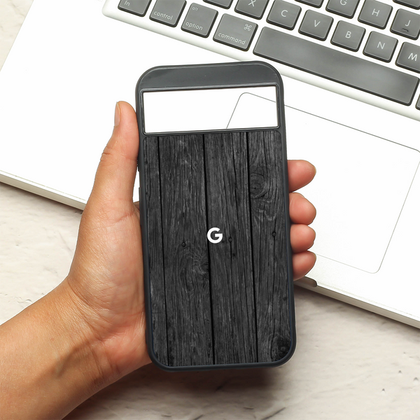 Dark Wood metal back case for Google Pixel 8