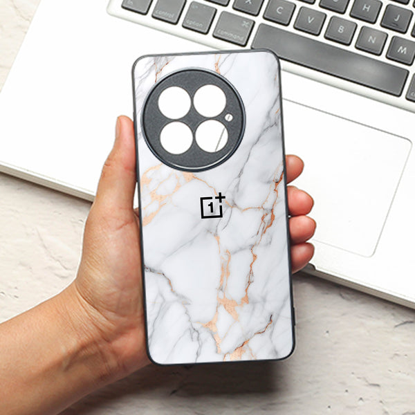 Copper Luxe Marble metal back case for Oneplus 13