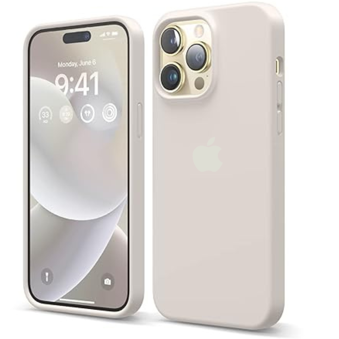 Cream Original Silicone case for Apple iphone 16 Pro Max