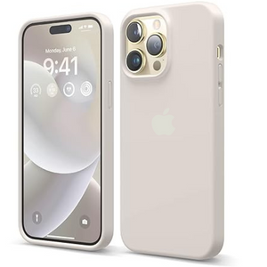 Cream Original Silicone case for Apple iphone 16 Pro