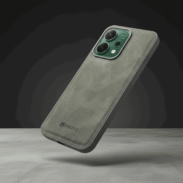 Grey Standard Leather Case for Oppo Reno 14