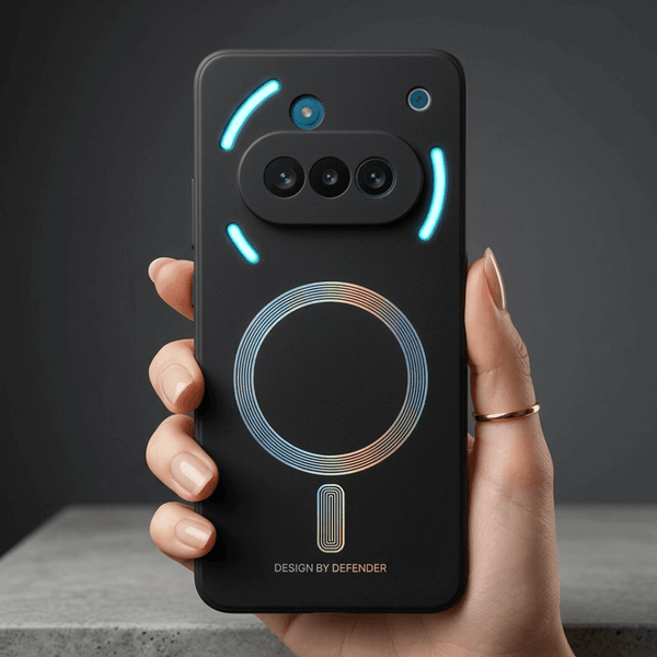 Black DEFEND Rainbow Case for Nothing Phone 3a