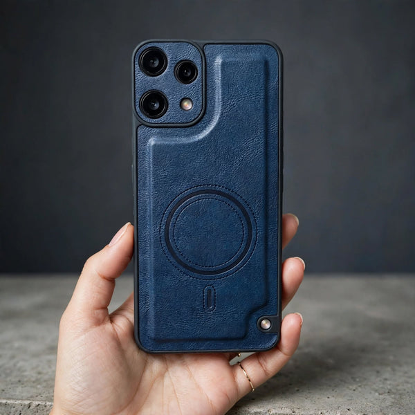 Crest Dark Blue Leather Case for Nothing Phone 3a Lite