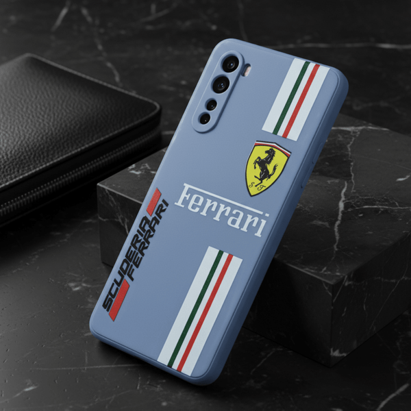 Blue SCUFERRA Embossed Silicone case for Oneplus Nord