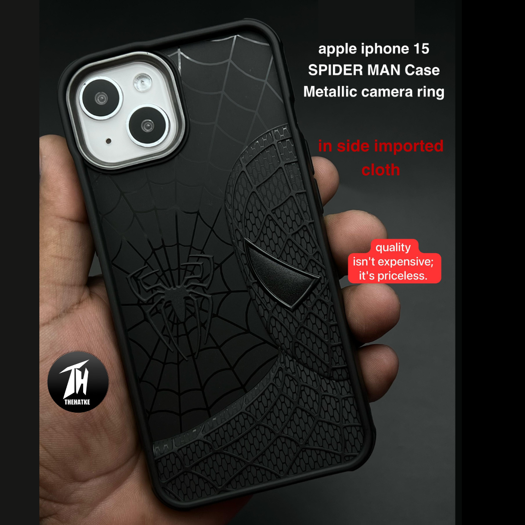 SP-Superhero Engraved logo silicon Case for Apple Iphone 15