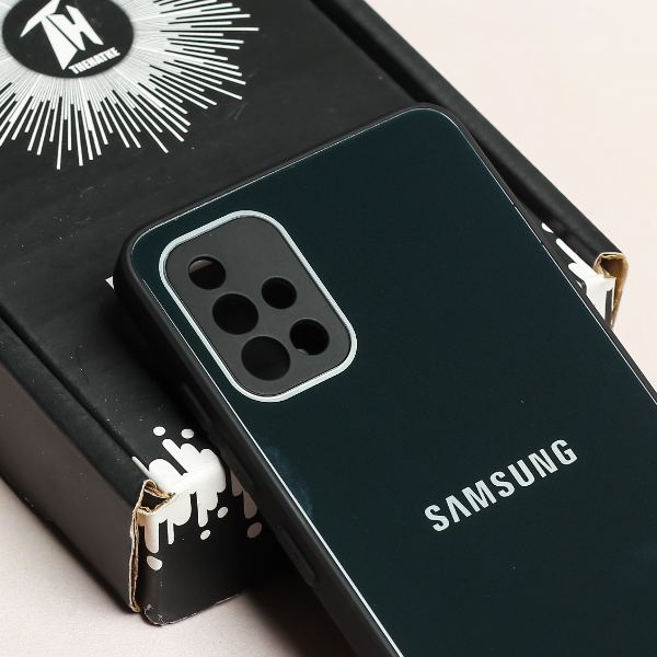 Black camera Safe mirror case for Samsung A51