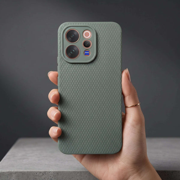 Grey Line Wave Silicone Case for Vivo V70
