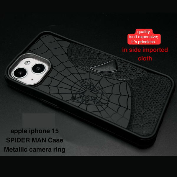 SP-Superhero Engraved logo silicon Case for Apple Iphone 15