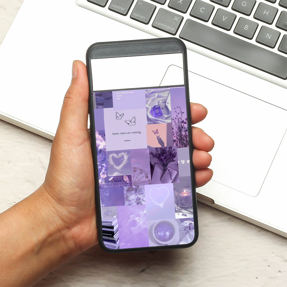 Lavender Dreams metal back case for Google Pixel 8A