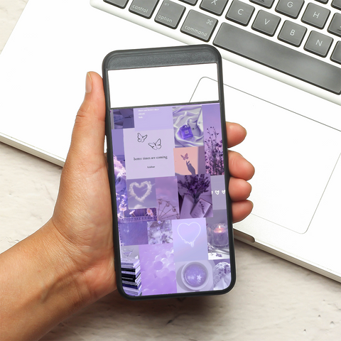 Lavender Dreams metal back case for Google Pixel 8A