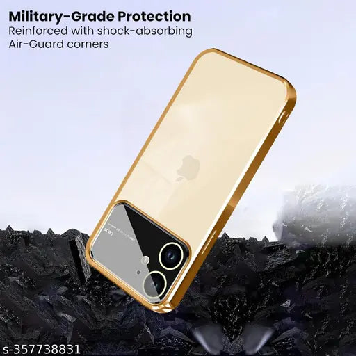 Luxury Plating Gold Camera Protection Transparent Case for Apple iphone 11