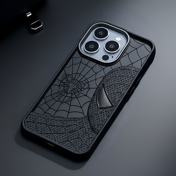 SP-Superhero Engraved logo silicon Case for Apple Iphone 14 Pro Max