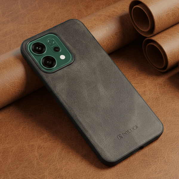 Light Brown Standard Leather Case for Oppo Reno 14