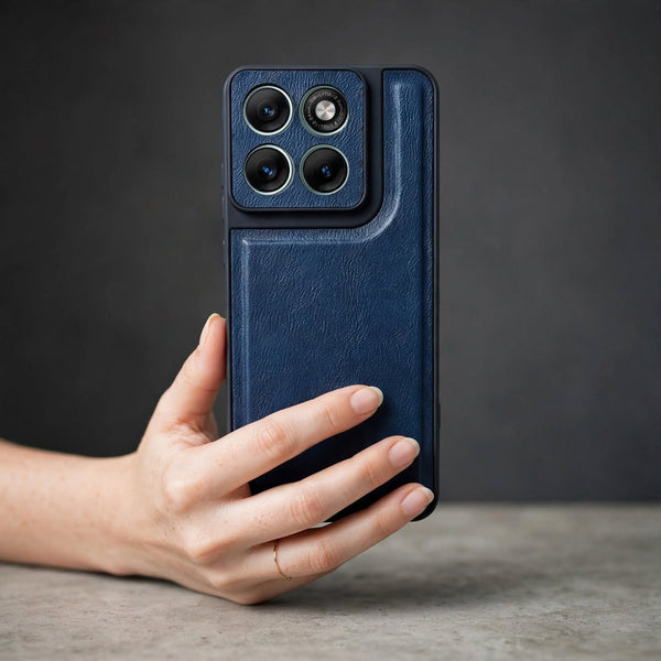 Velora Blue Leather Case for Motorola Edge 70 Fusion