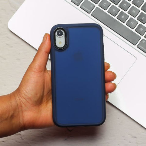 Dark Blue Smoke Skin Silicone case for Apple iphone XR