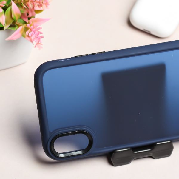 Dark Blue Smoke Skin Silicone case for Apple iphone XR