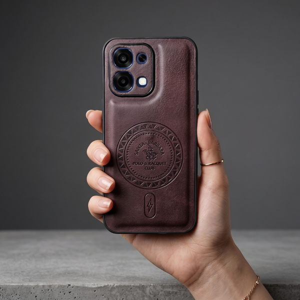 Santa Crest Wine Leather Case for Oppo F31