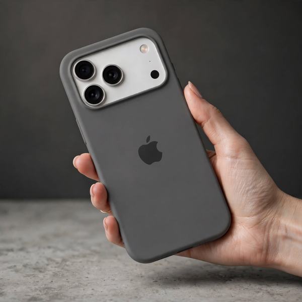 Grey Original Silicone case for Apple iphone 18 Pro