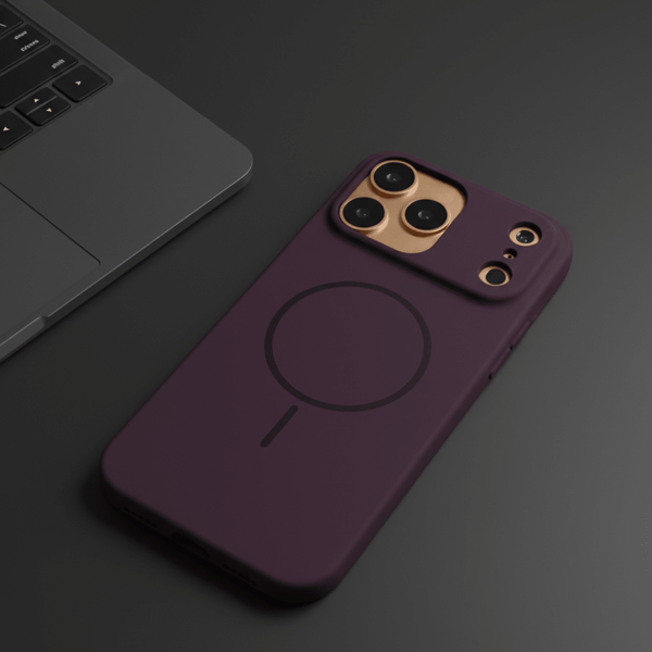 CAVEN Dark Pink Silicone case for Apple Iphone 17 Pro Max