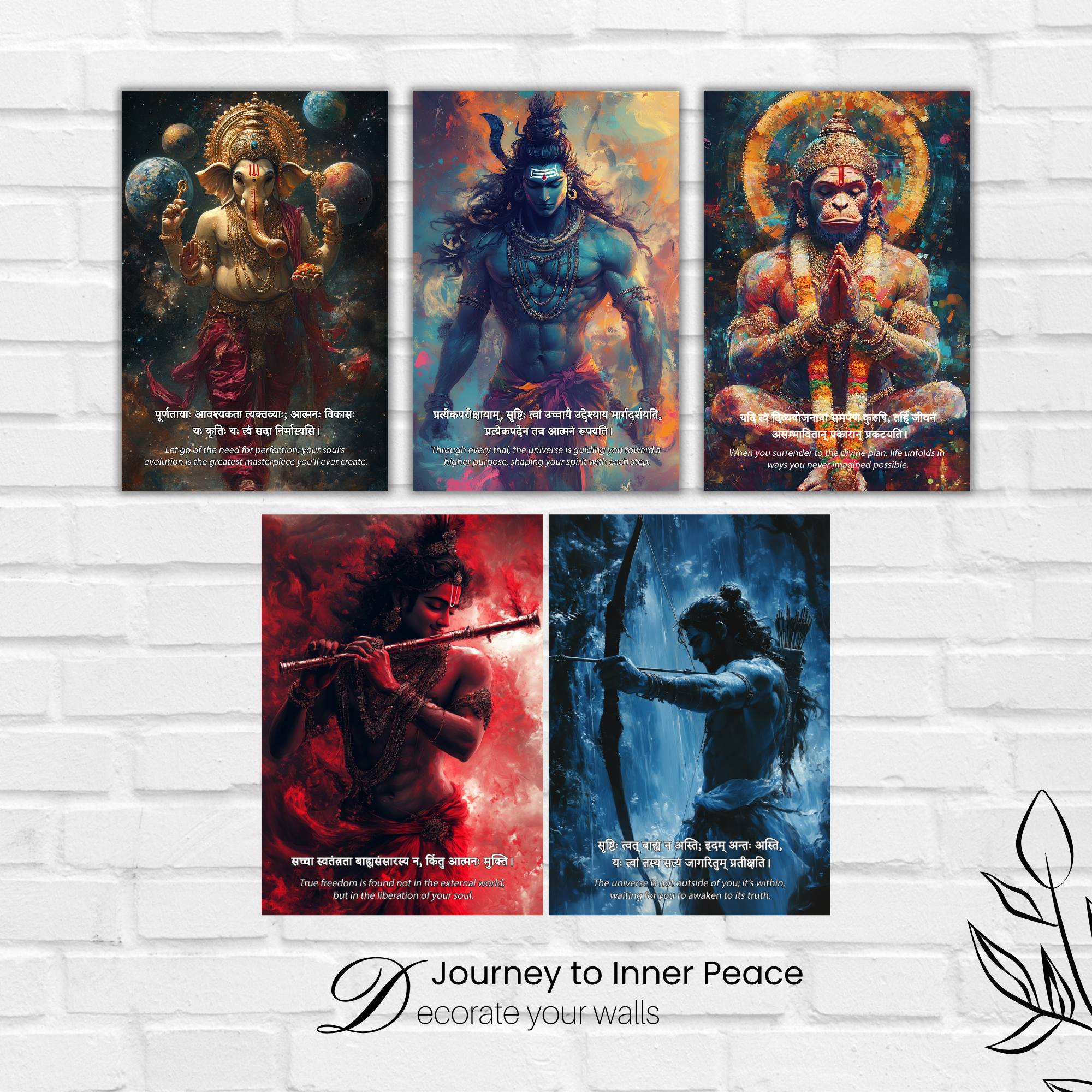 Different Gods 5th-Design Combo Poster ( Set of 5 Posters )