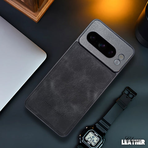 Black Classic Leather Case for Google Pixel 8 Pro