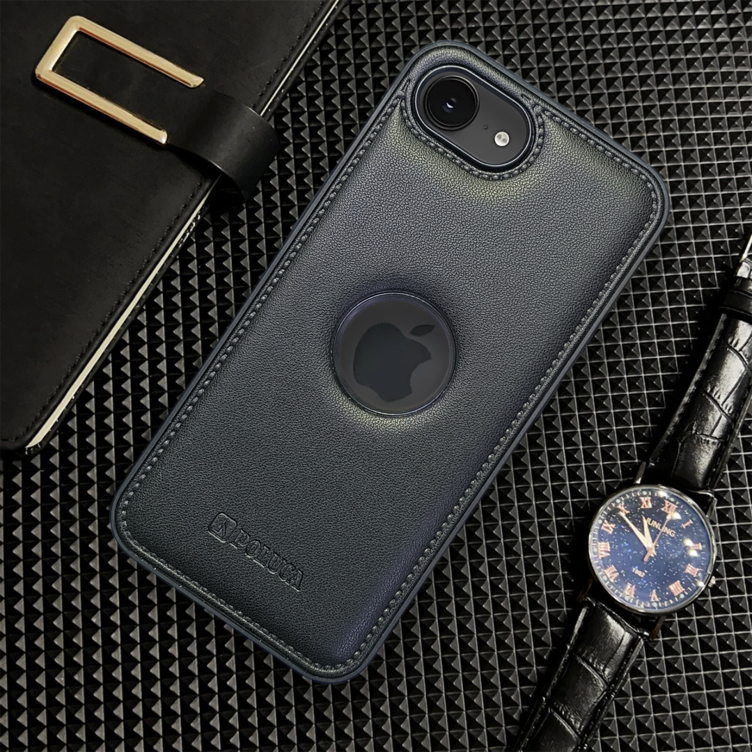 Prime Leather Black Leather Case for Apple Iphone 16e