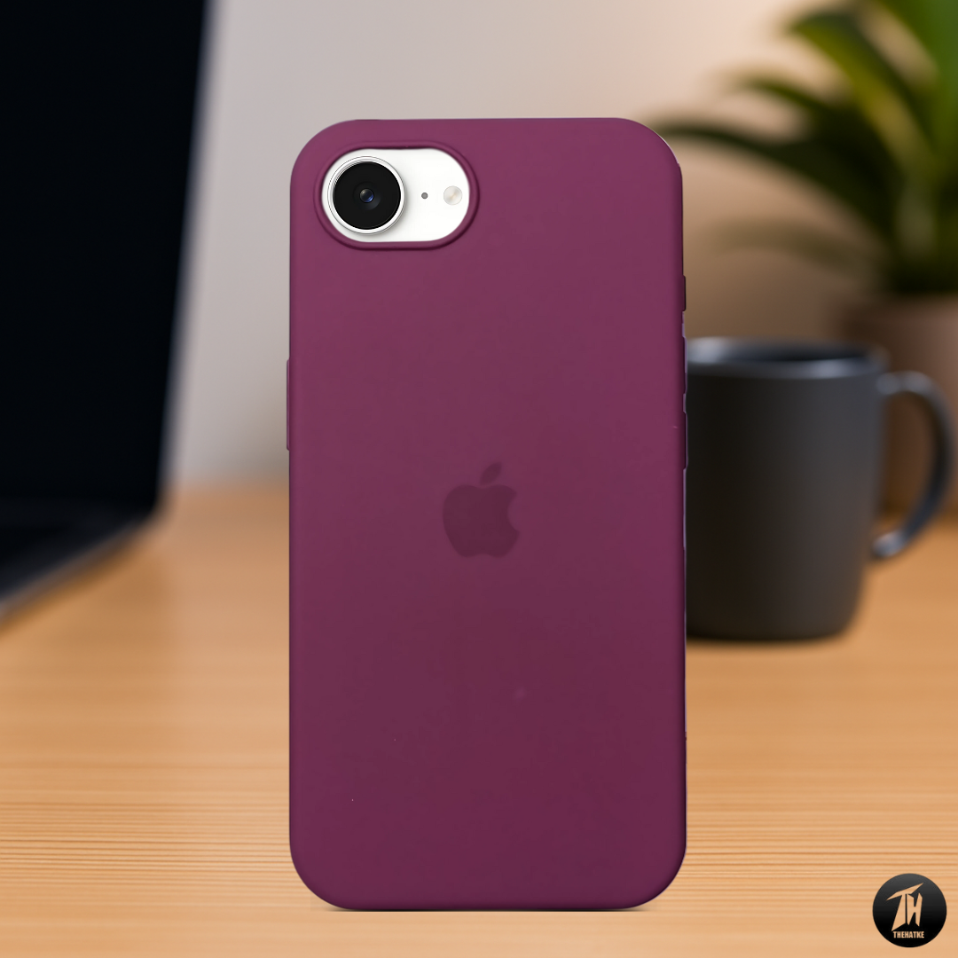 Dark Pink Original Silicone case for Apple iphone 16e