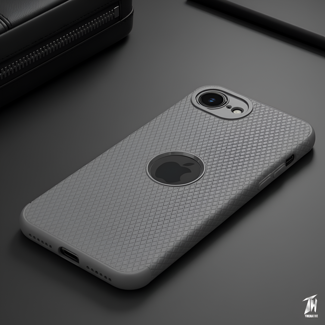 Grey Line Wave Silicone Case for Apple iphone 16e