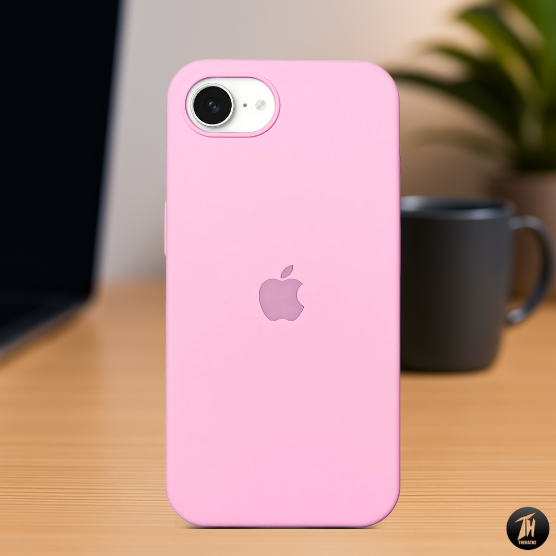 Pink Original Silicone case for Apple iphone 16e