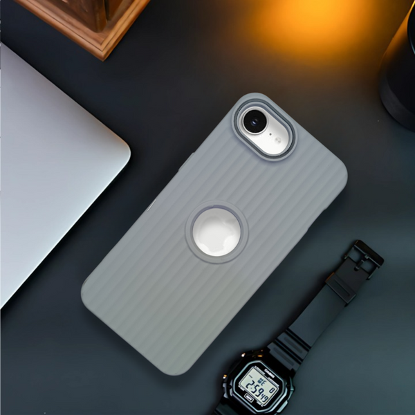SleekLine Grey Silicone Case for Apple Iphone 16e