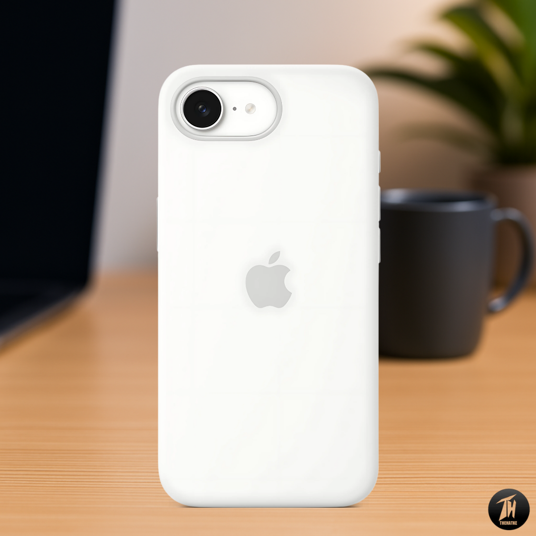 White Original Silicone case for Apple iphone 16e