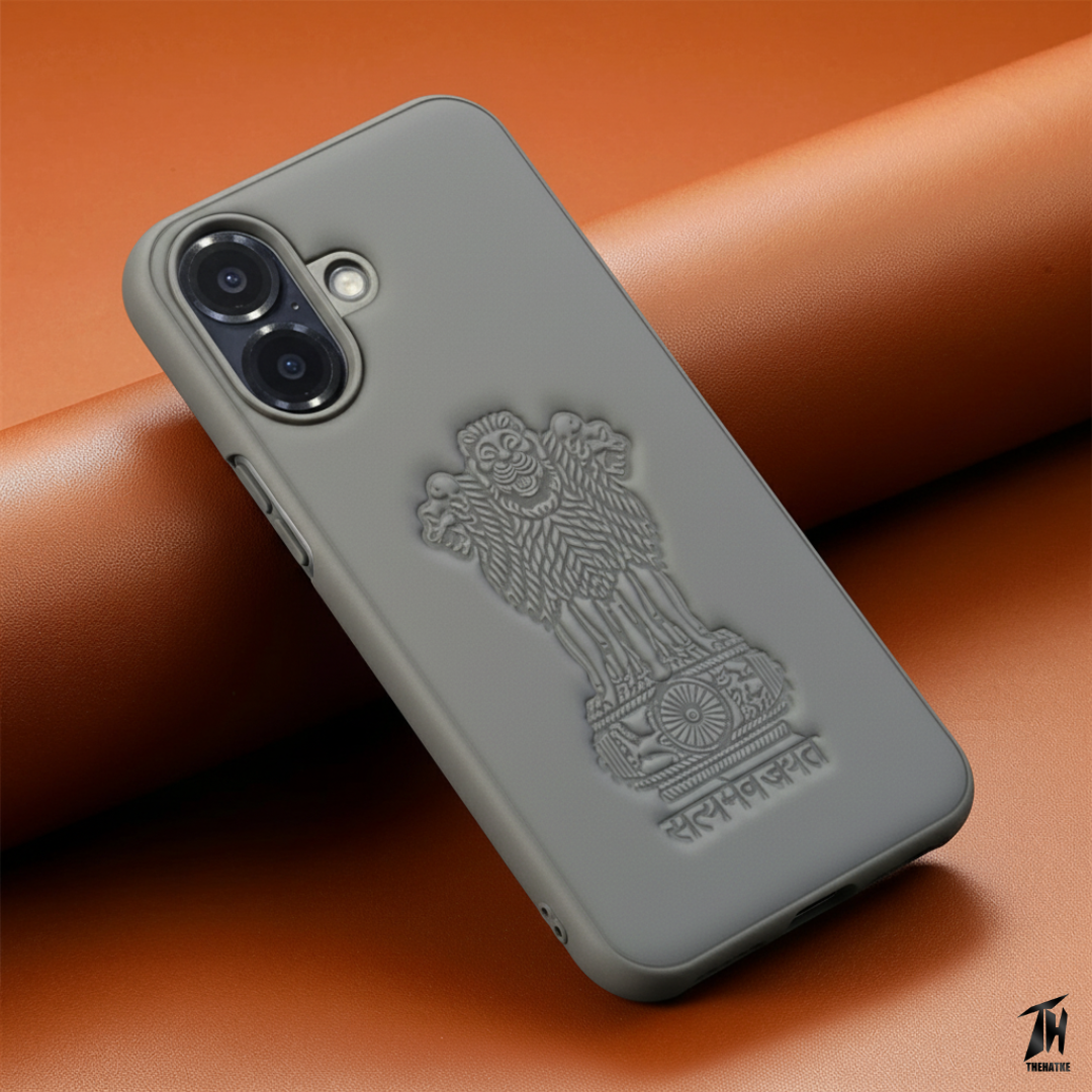 Ashoka Grey Leather Case for Apple Iphone 16